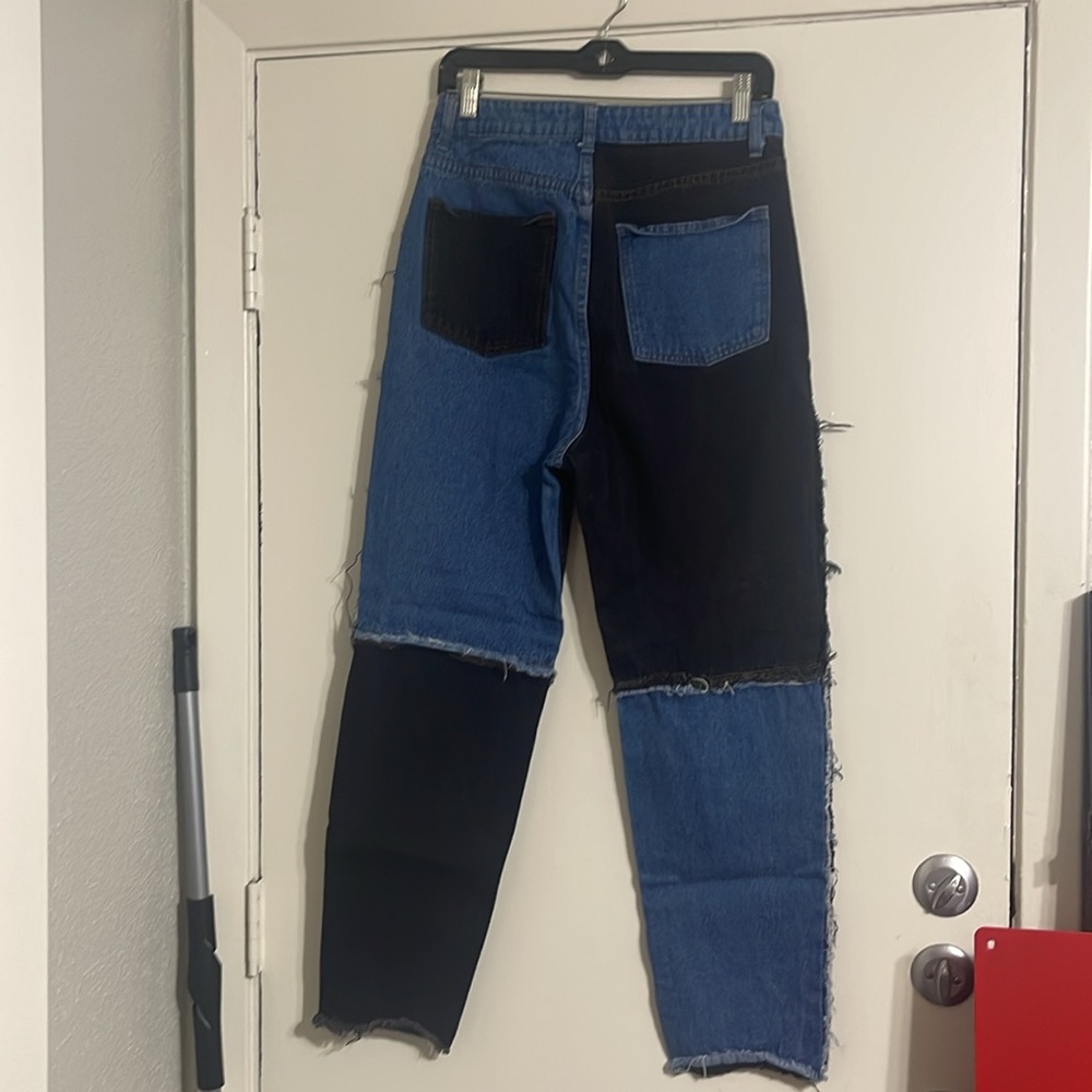 Pre-Owned Shein Ragged Color Block Quarter Panel … - image 2